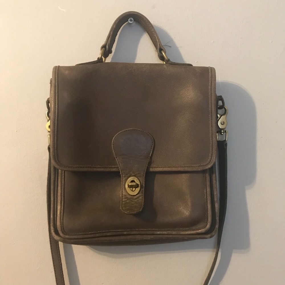 Coach Vintage Brown Leather Crossbody Bag